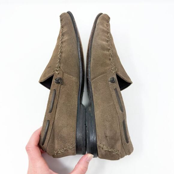 John Varvatos Tan Suede Loafers Driving Shoes Men's US Size 9.5 VGUC Slip On - Picture 5 of 10